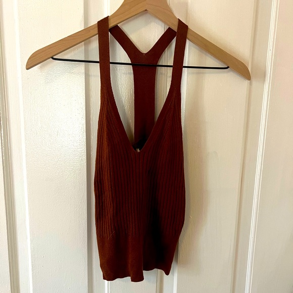 Abercrombie & Fitch Tops - Abercrombie knit racer back tank brown.